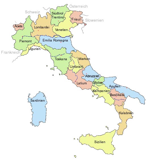 Italien und seine Regionen